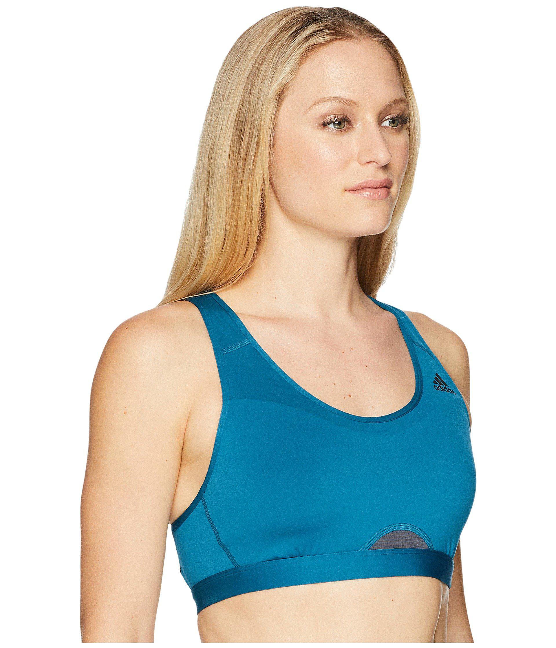 adidas Techfit Racerback Bra in Blue - Lyst