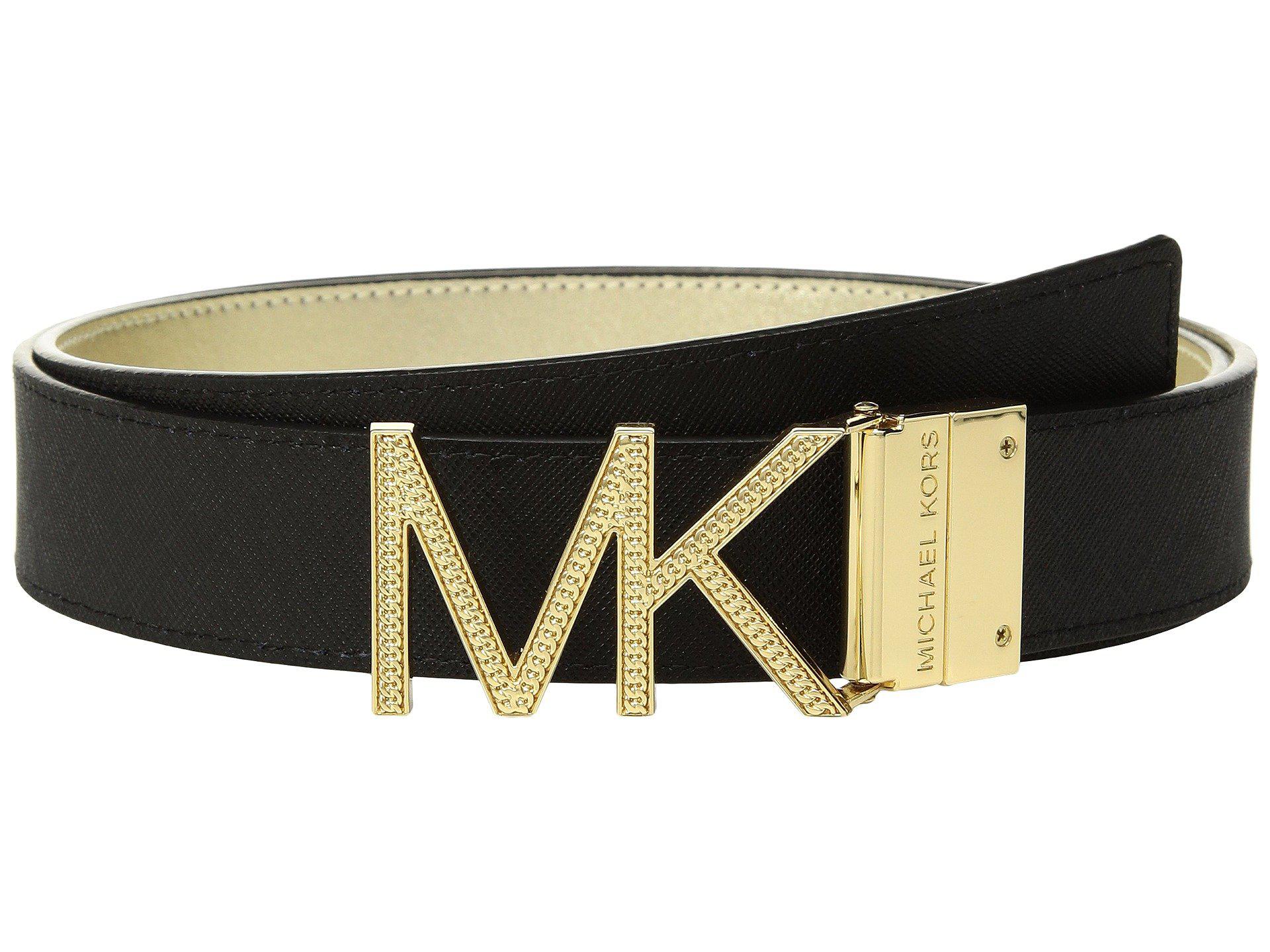 black and gold mk belt