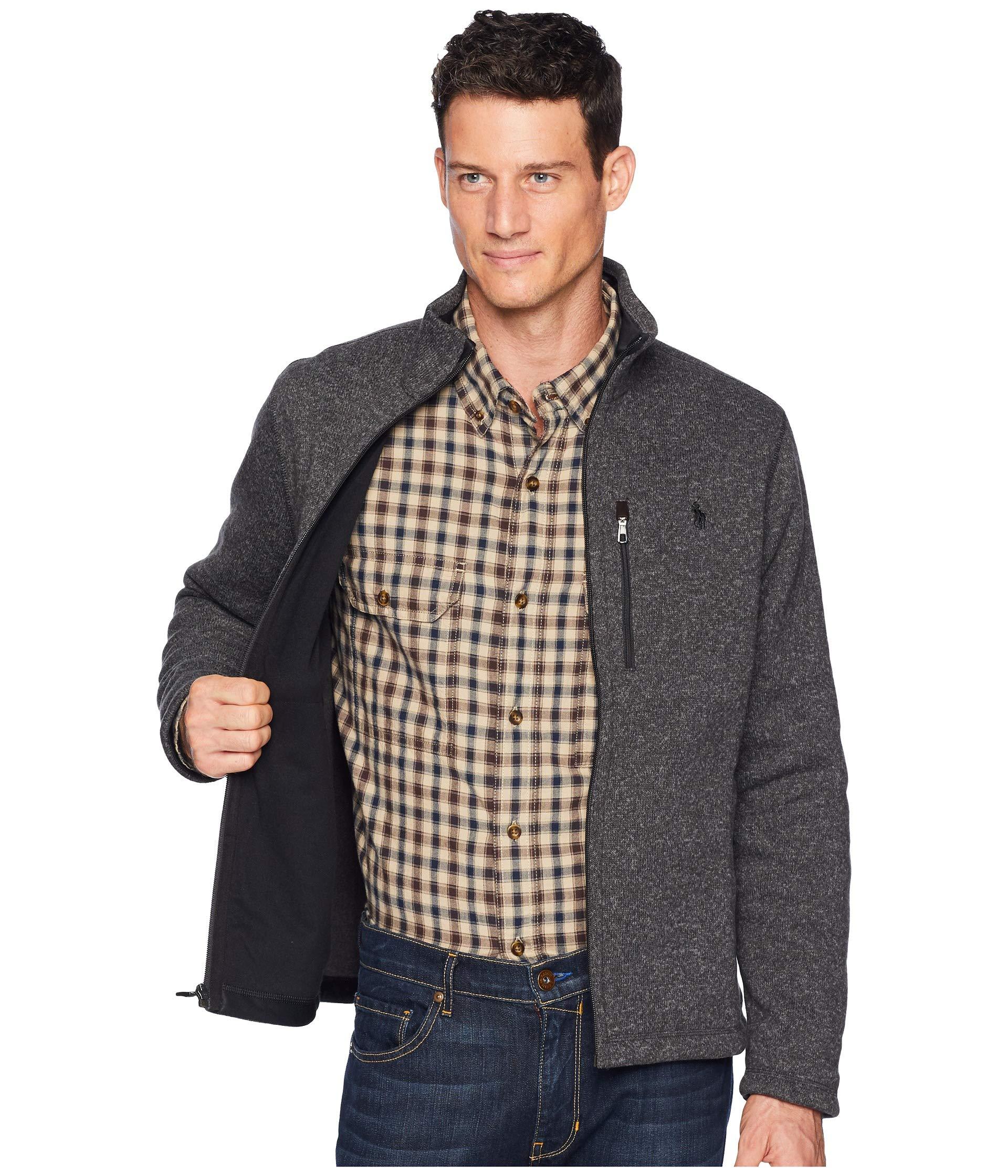 Lyst Polo Ralph Lauren Sweater Fleece Jacket In Gray For Men