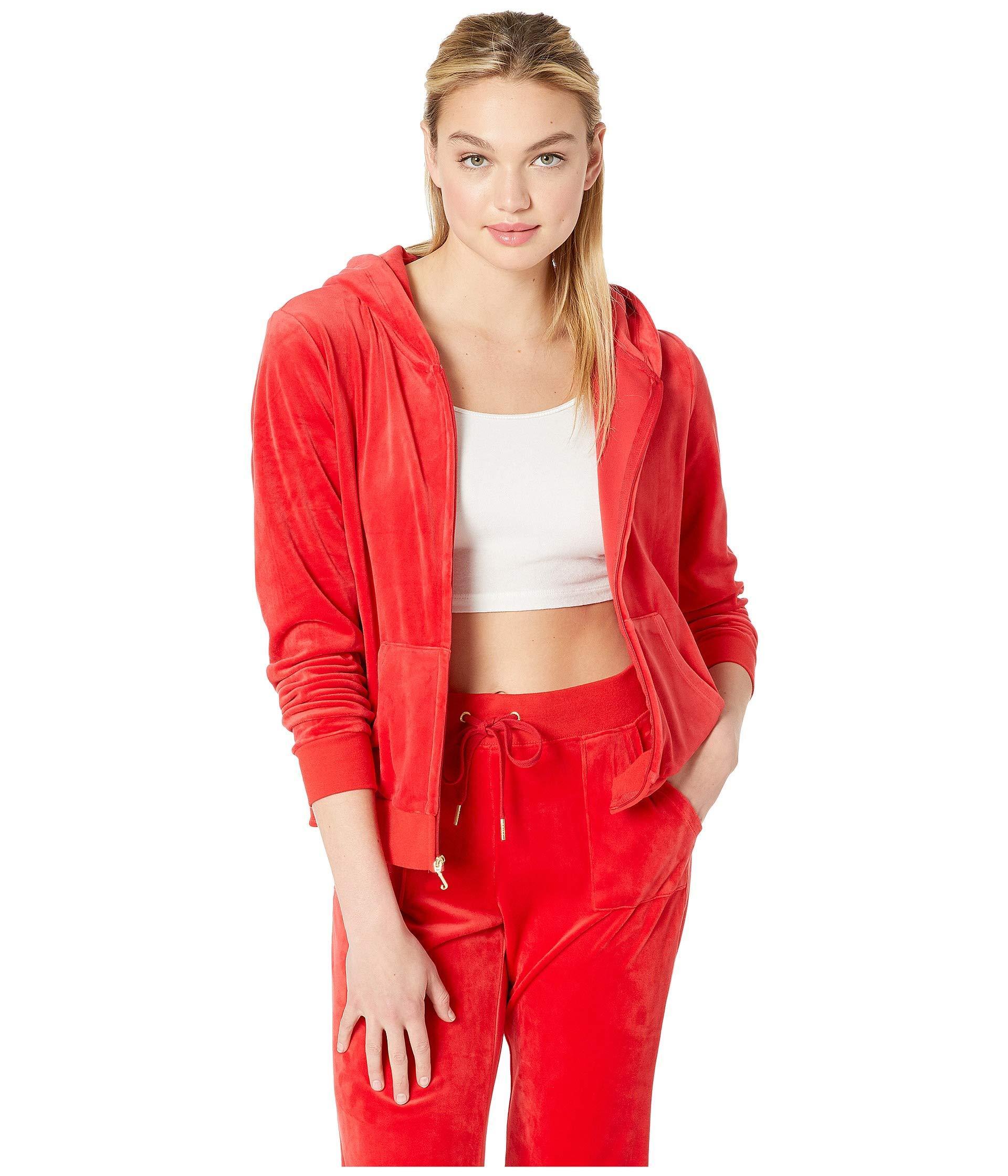 Lyst - Juicy Couture Sequin Logo Hoodie in Red