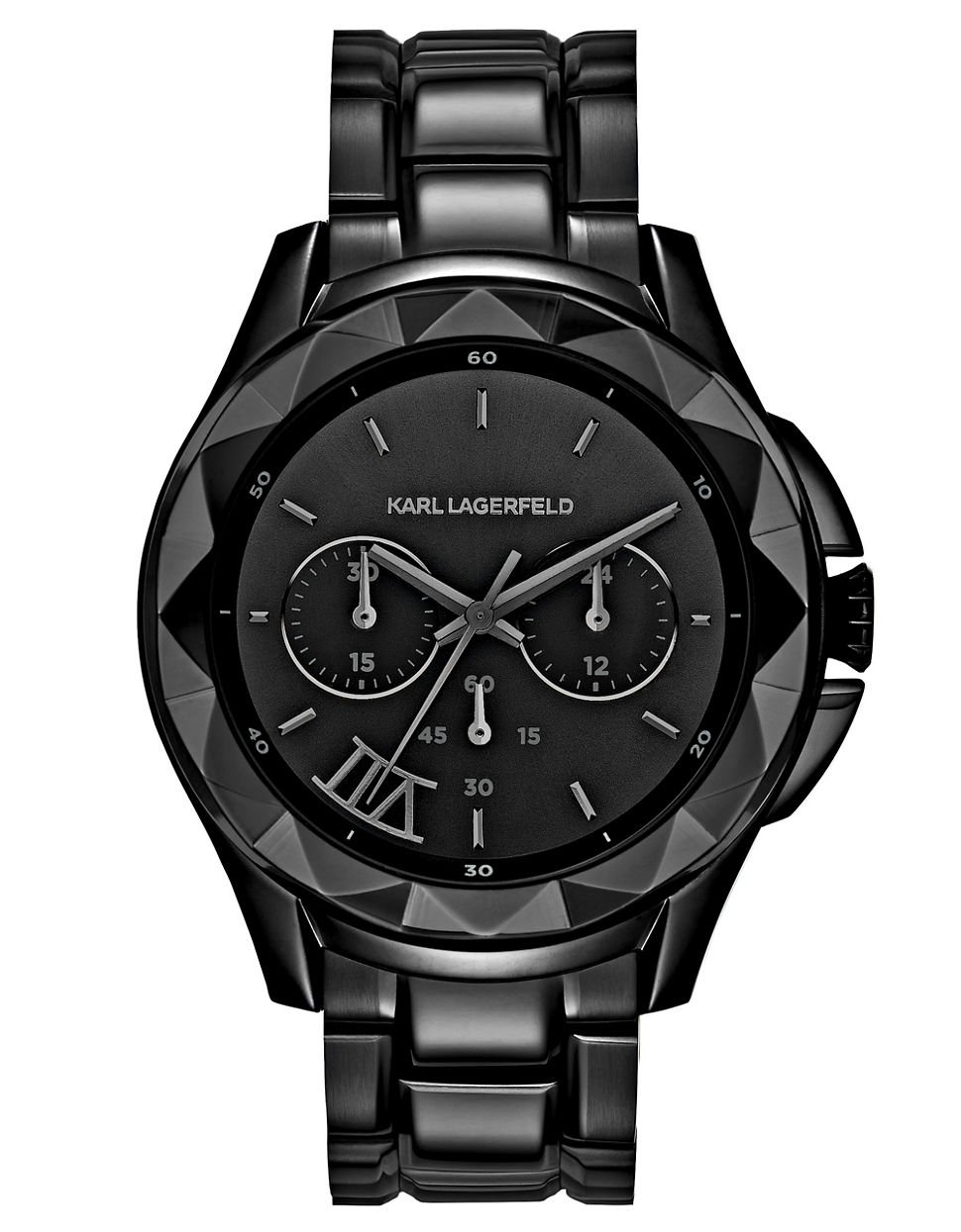 Lyst - Karl Lagerfeld Karl 7 Black Chronograph Watch in Black