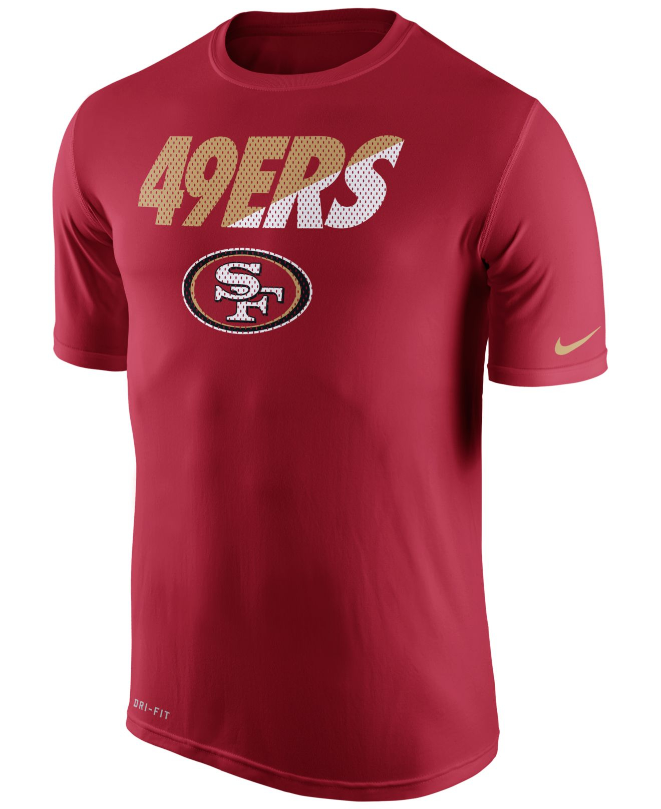 Lyst - Nike Men's San Francisco 49ers Dri-fit Practice T-shirt in Red ...