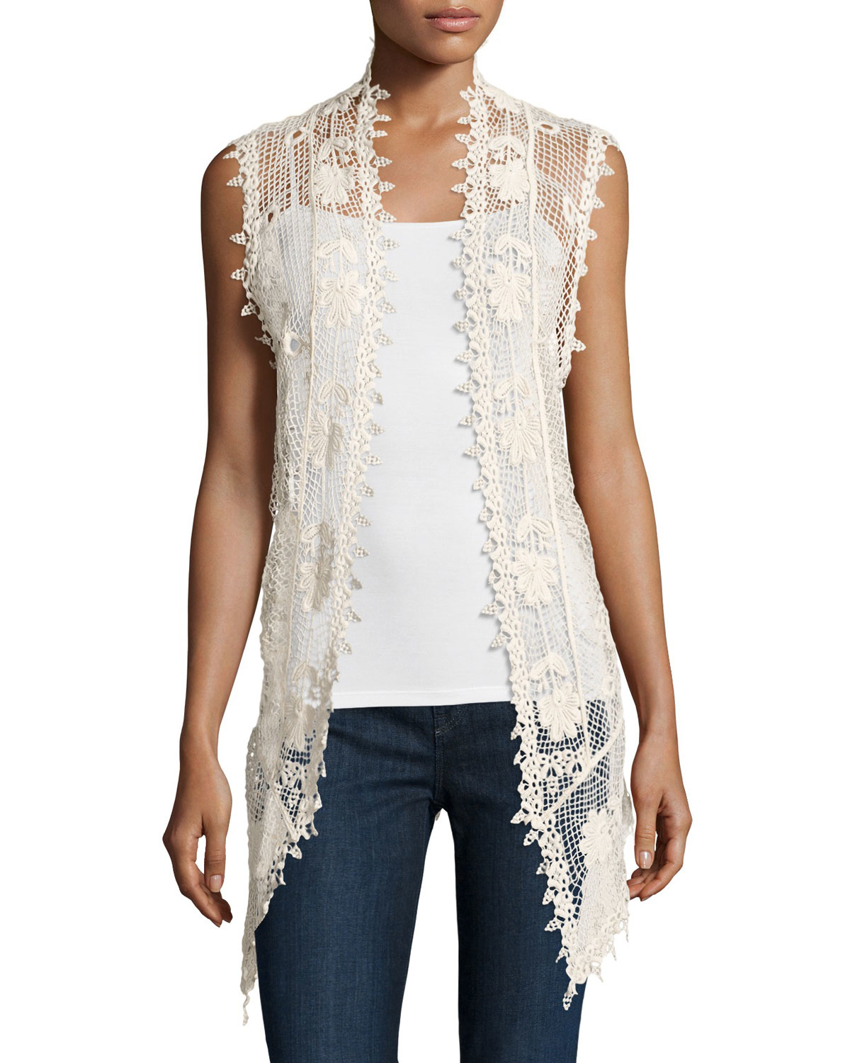 Long sleeveless crochet vest for women pattern free