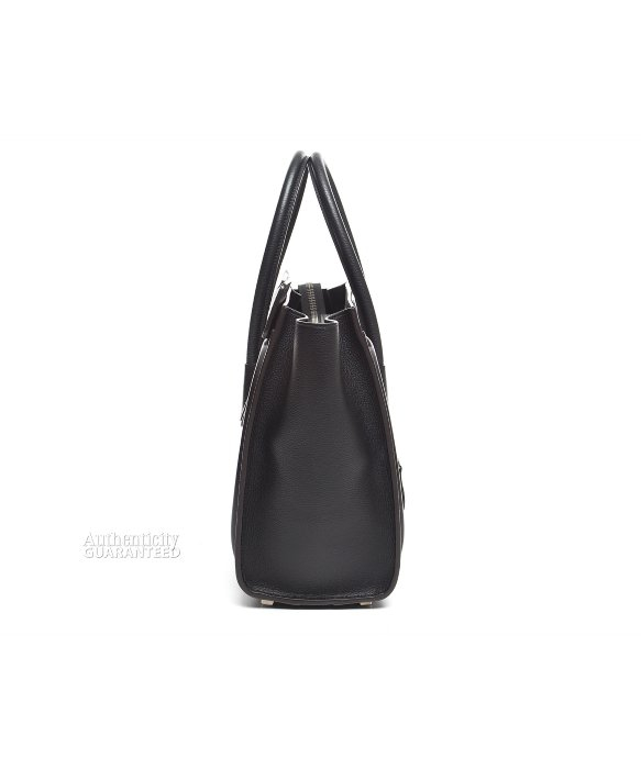 Cline Pre-owned Pebbled Leather Micro Luggage Tote in Black | Lyst