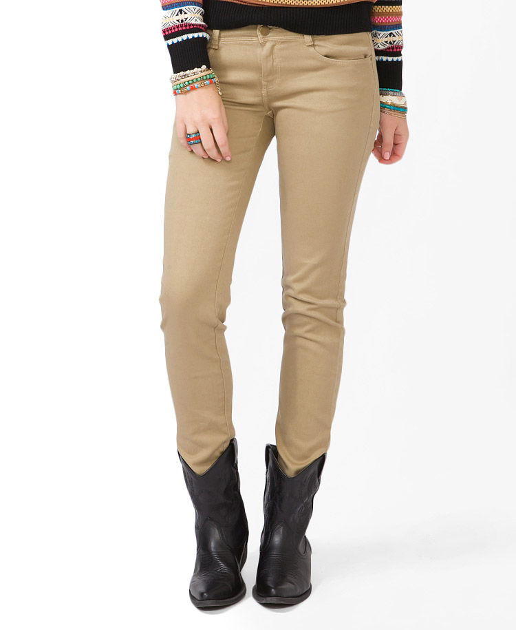 women's colored skinny jeans