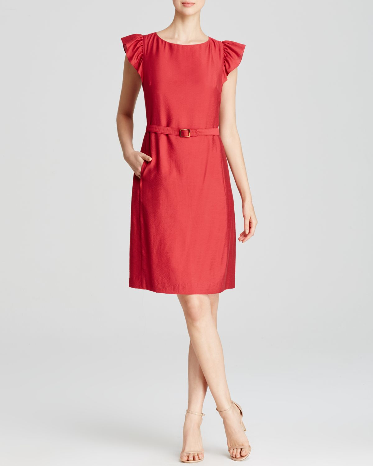 ruffled cap sleeves