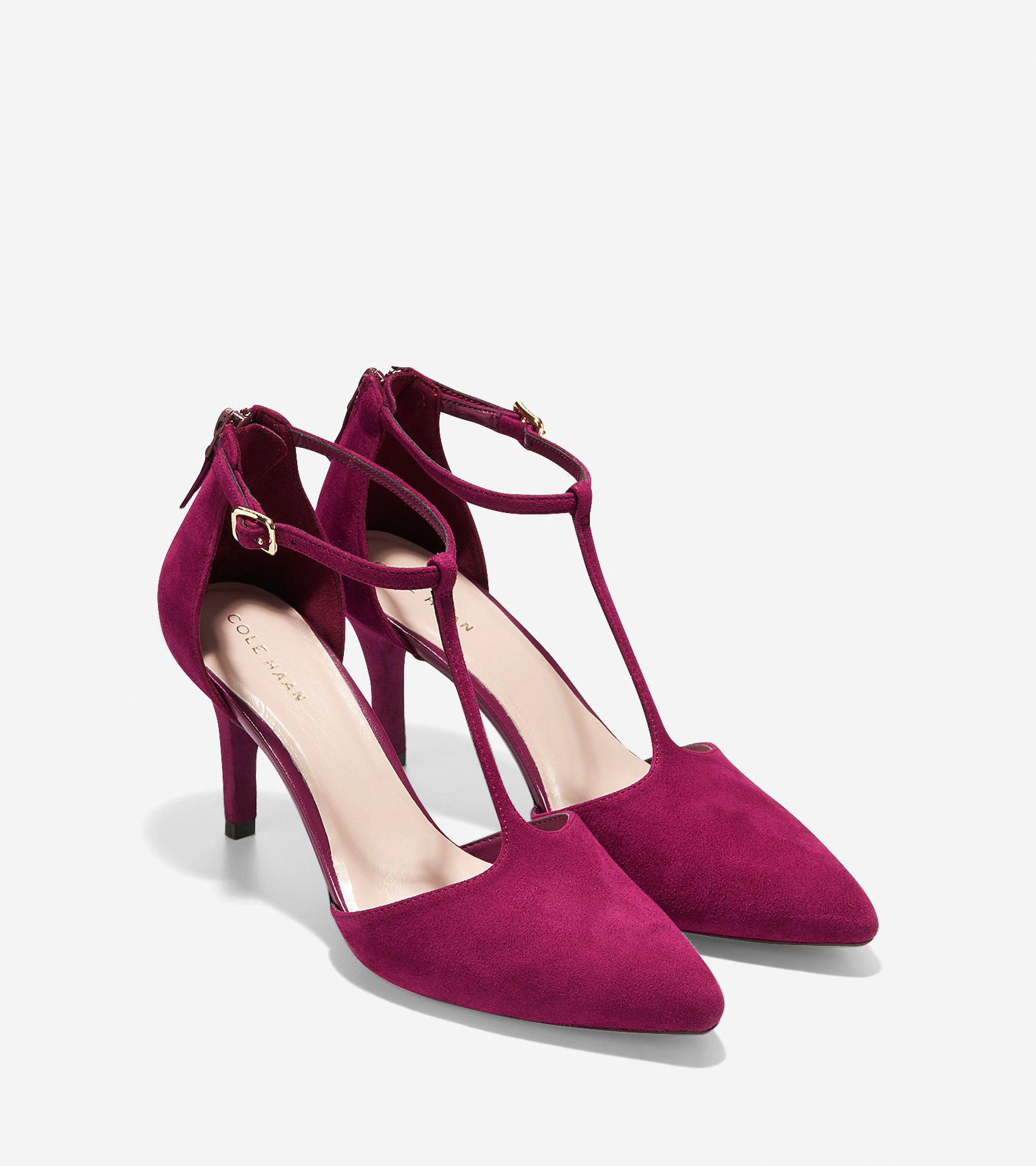 Lyst - Cole Haan Prieta T-strap Pump (75mm) in Pink