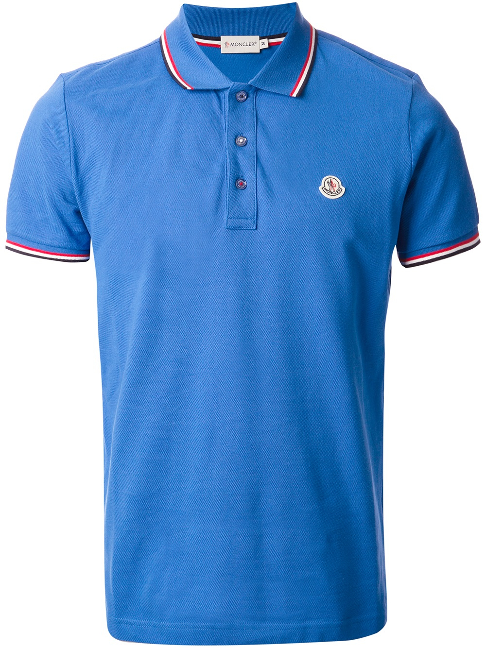 Moncler Slim Fit Polo Shirt in Blue for Men | Lyst