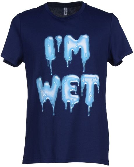 mens blue moschino t shirt