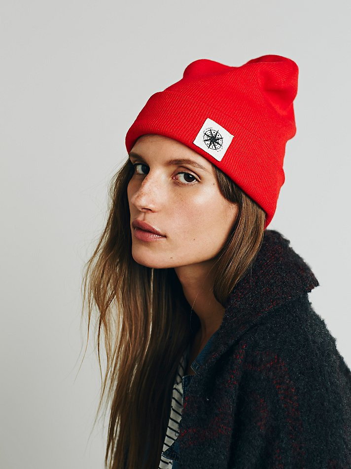 Free people Compass Cuff Beanie in Red