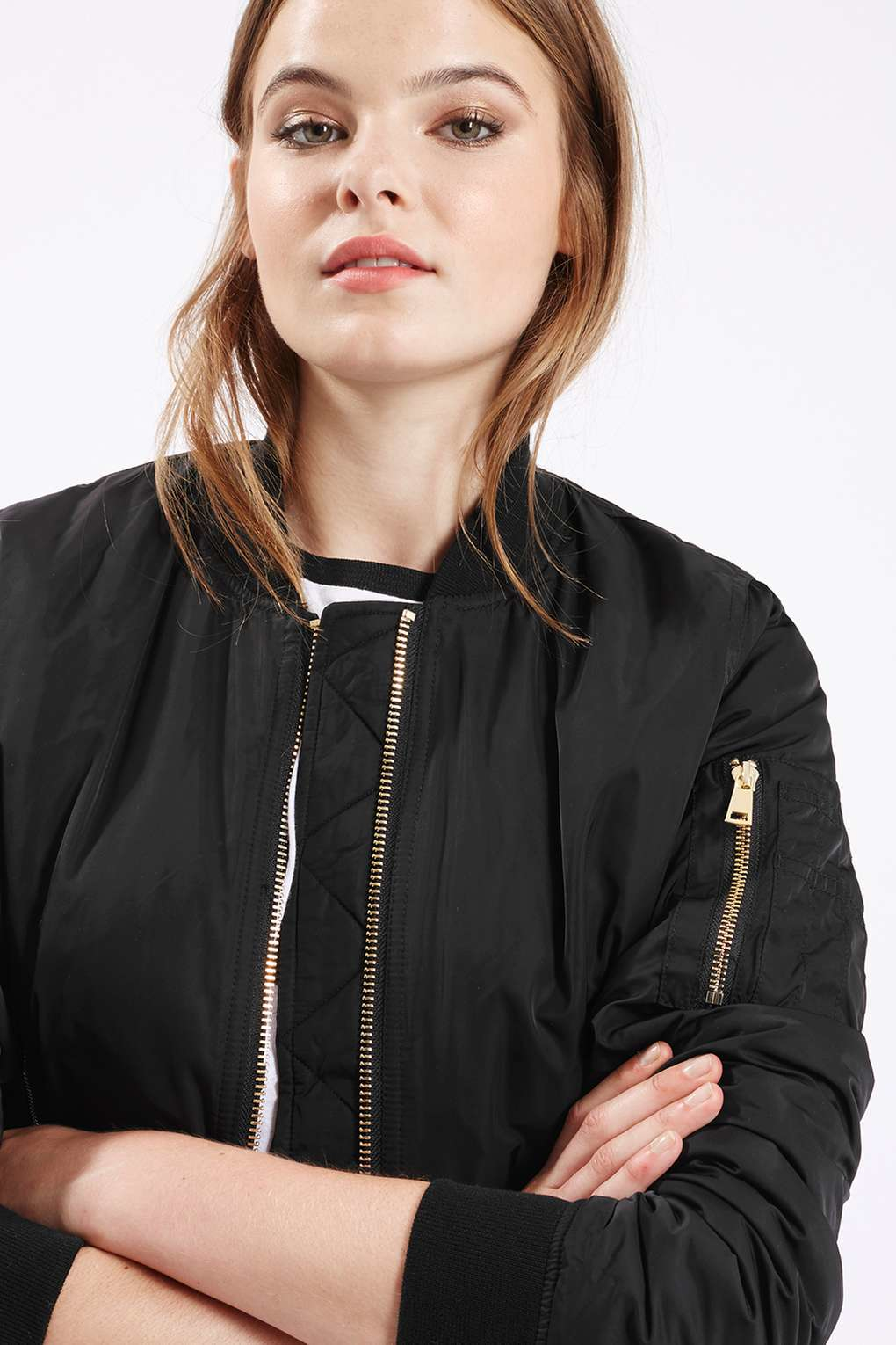 Lyst Petite Ma1 Bomber Jacket in Black