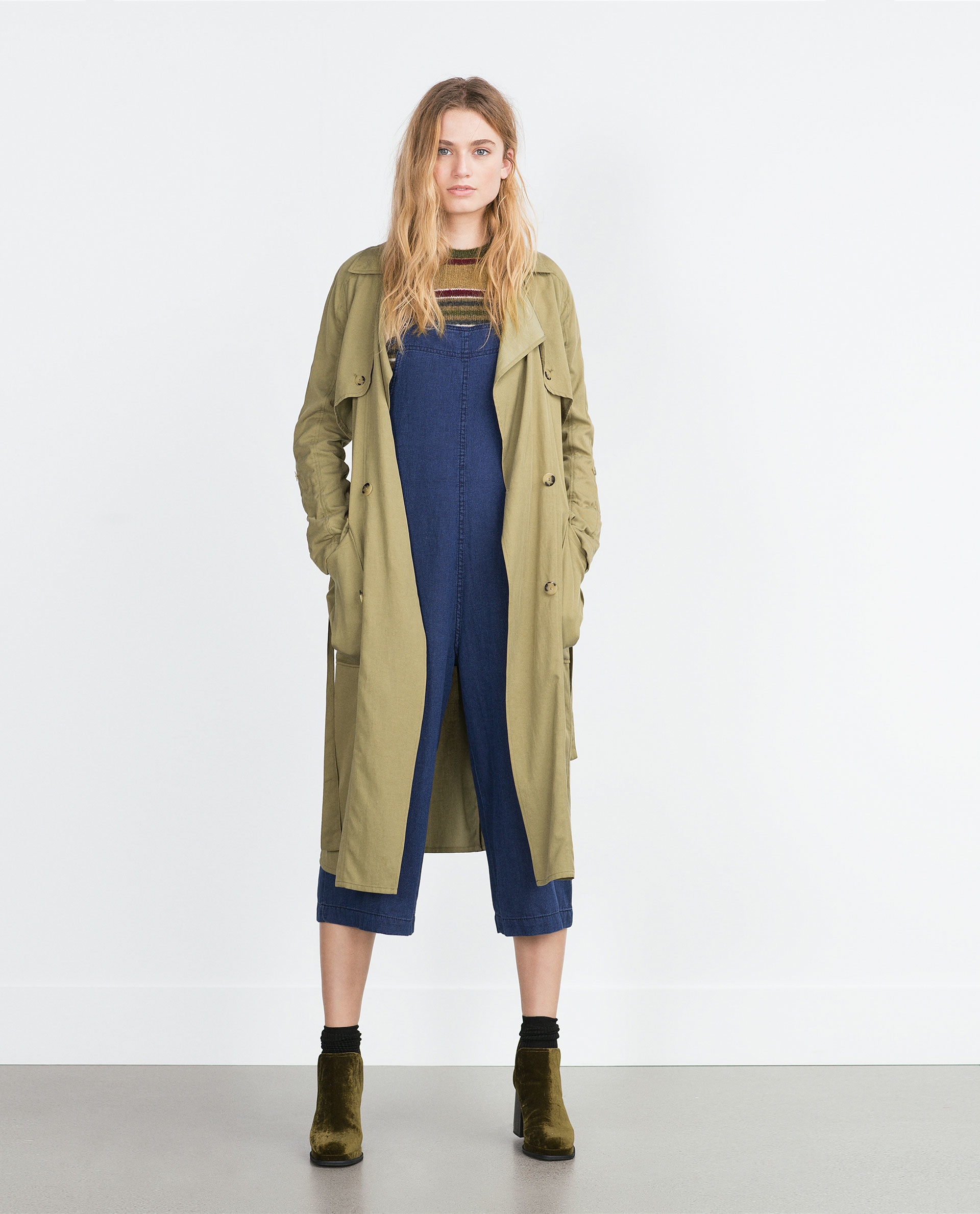 Zara Cotton Trench Coat In Natural Lyst Gallery