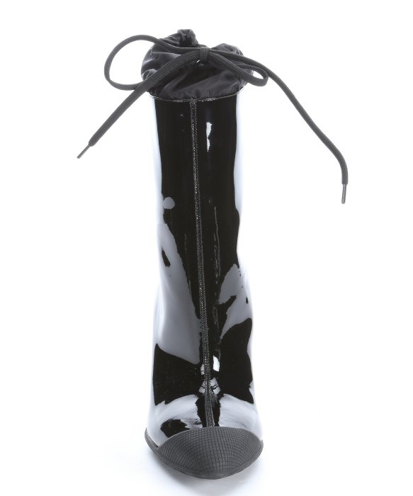patent leather in rain