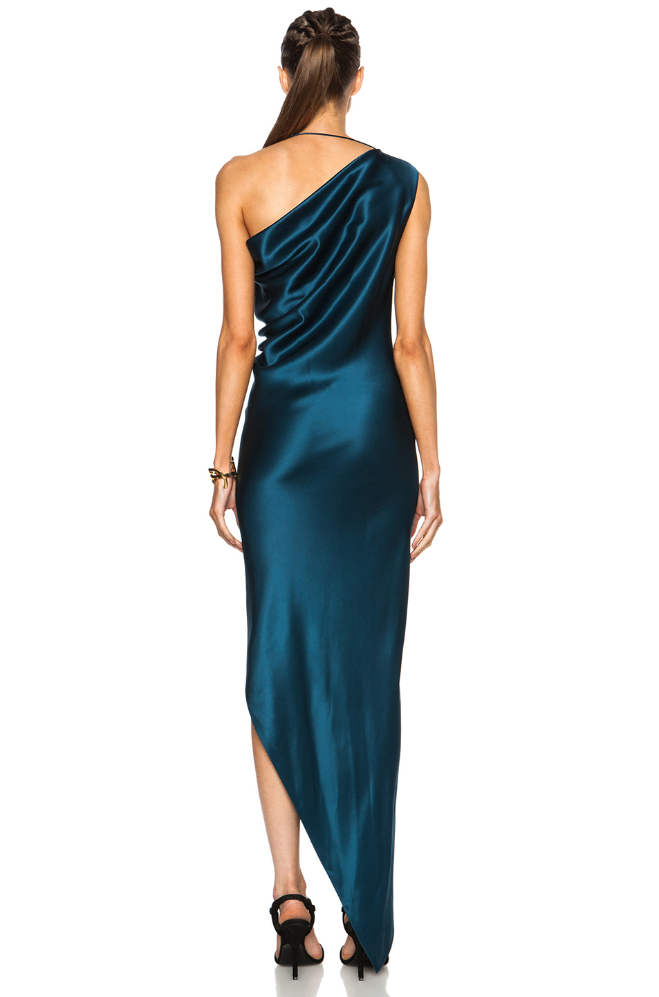 Lyst - Cushnie Et Ochs Double Silk Charmeuse One Shoulder Dress in Blue