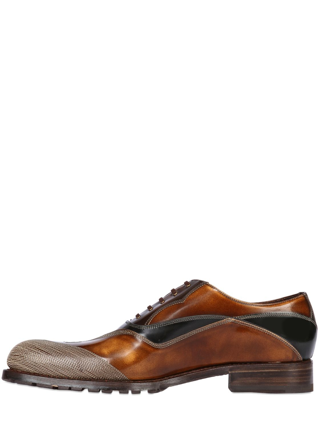 Lanvin Brushed Leather Oxford Shoes Lanvin Brushed Leather Oxford Shoes