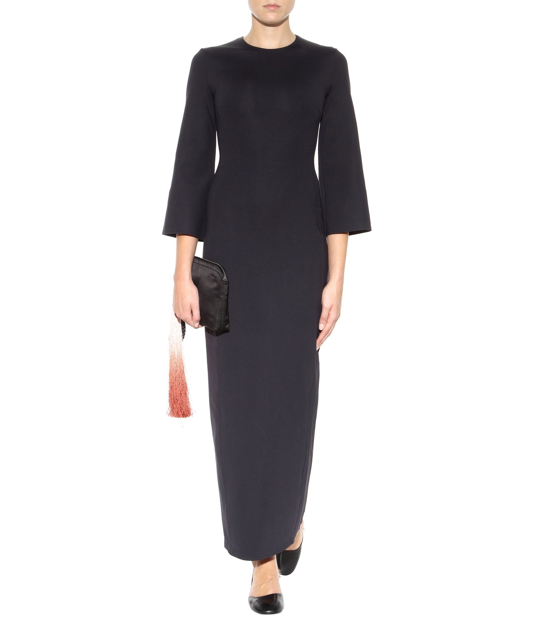 lyst the row benita maxi dress in black lyst the row benita maxi dress in black