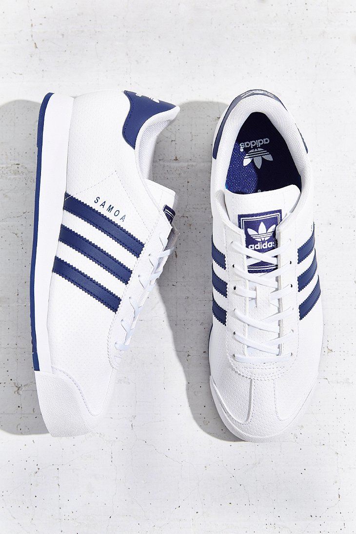 Lyst - Adidas Originals Samoa Blue Stripe Sneaker in Blue