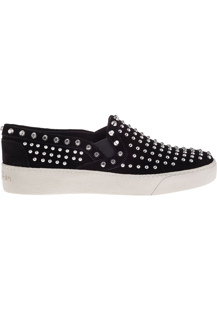 Lyst Sam Edelman Braxton Studded Slip On Sneakers Snow White in