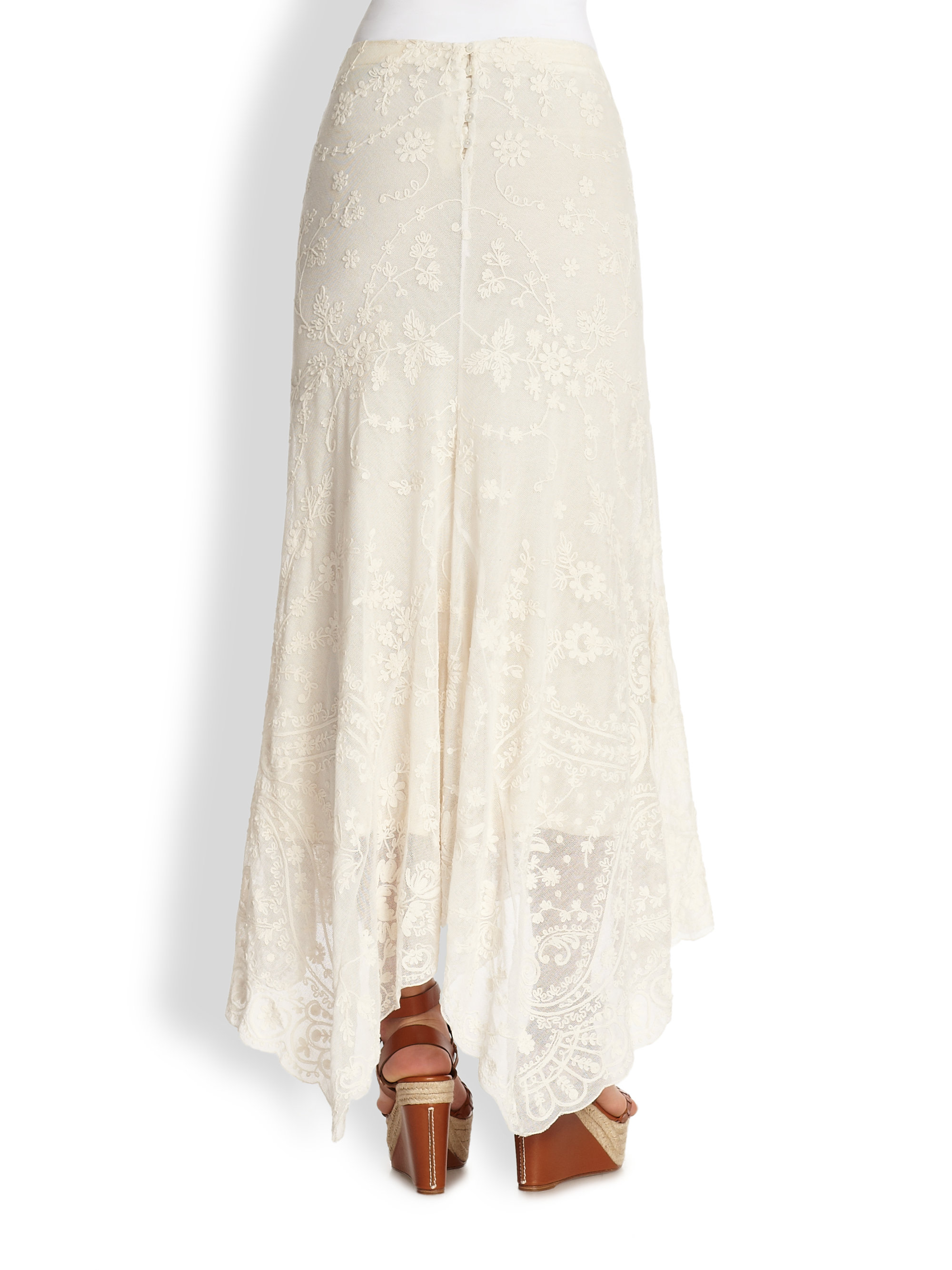 Polo Ralph Lauren Kemra Lace Maxi Skirt In White Lyst 4072