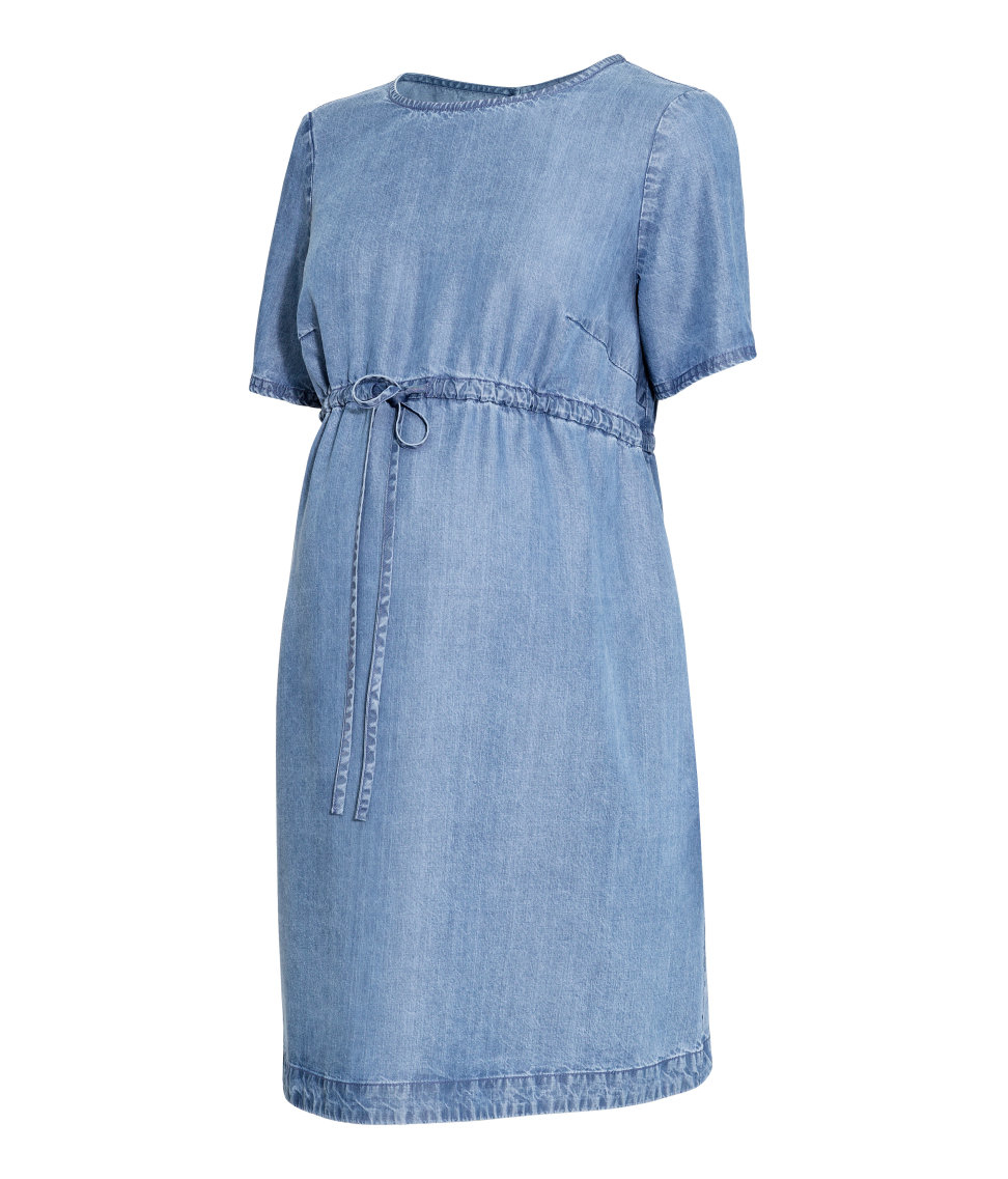 Mama Lyocell Dress Blue Lyst Mama Lyocell Dress Blue Lyst