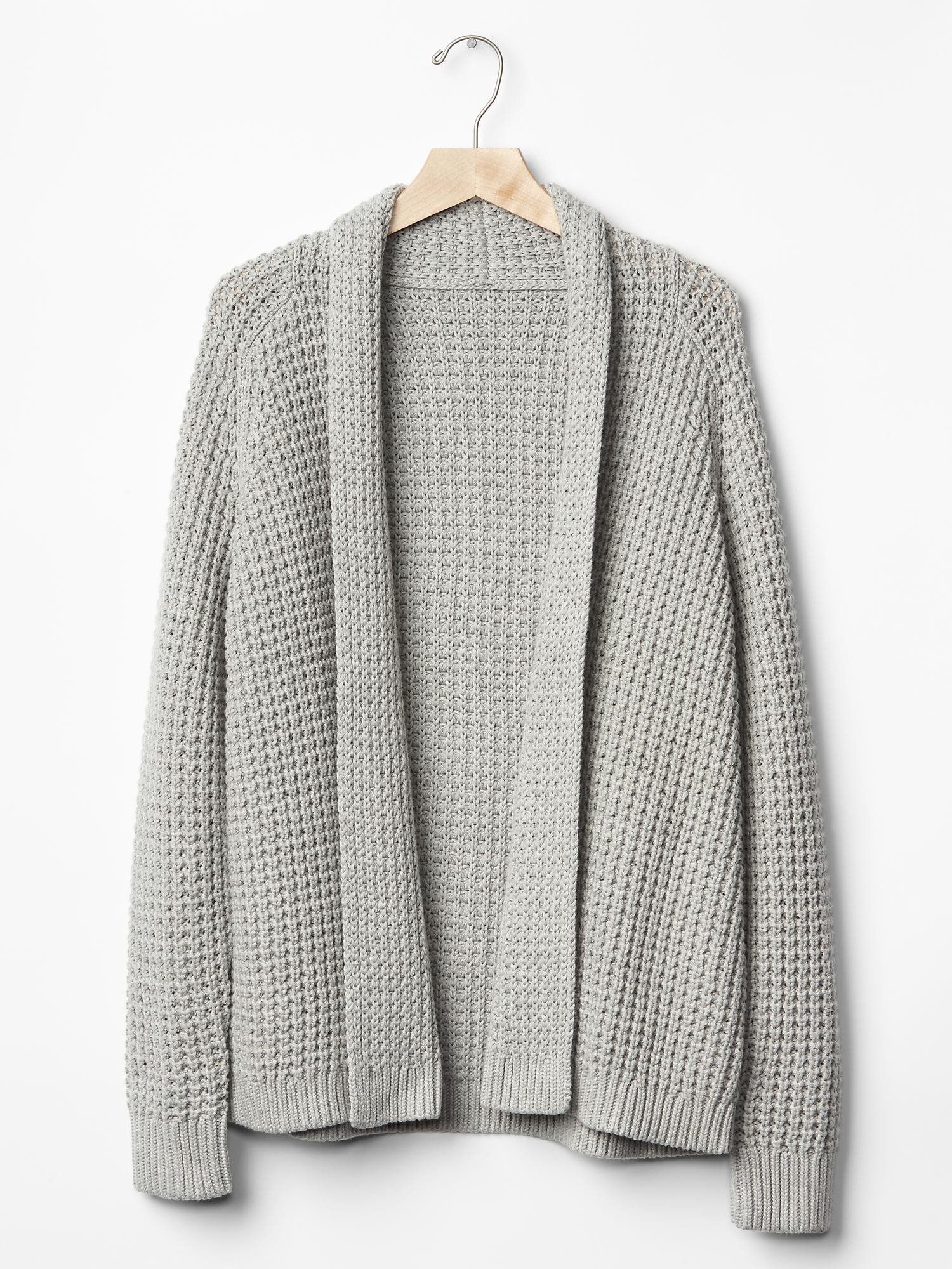 Gap Chunky Knit Open-front Cardigan in Beige (heather grey) | Lyst