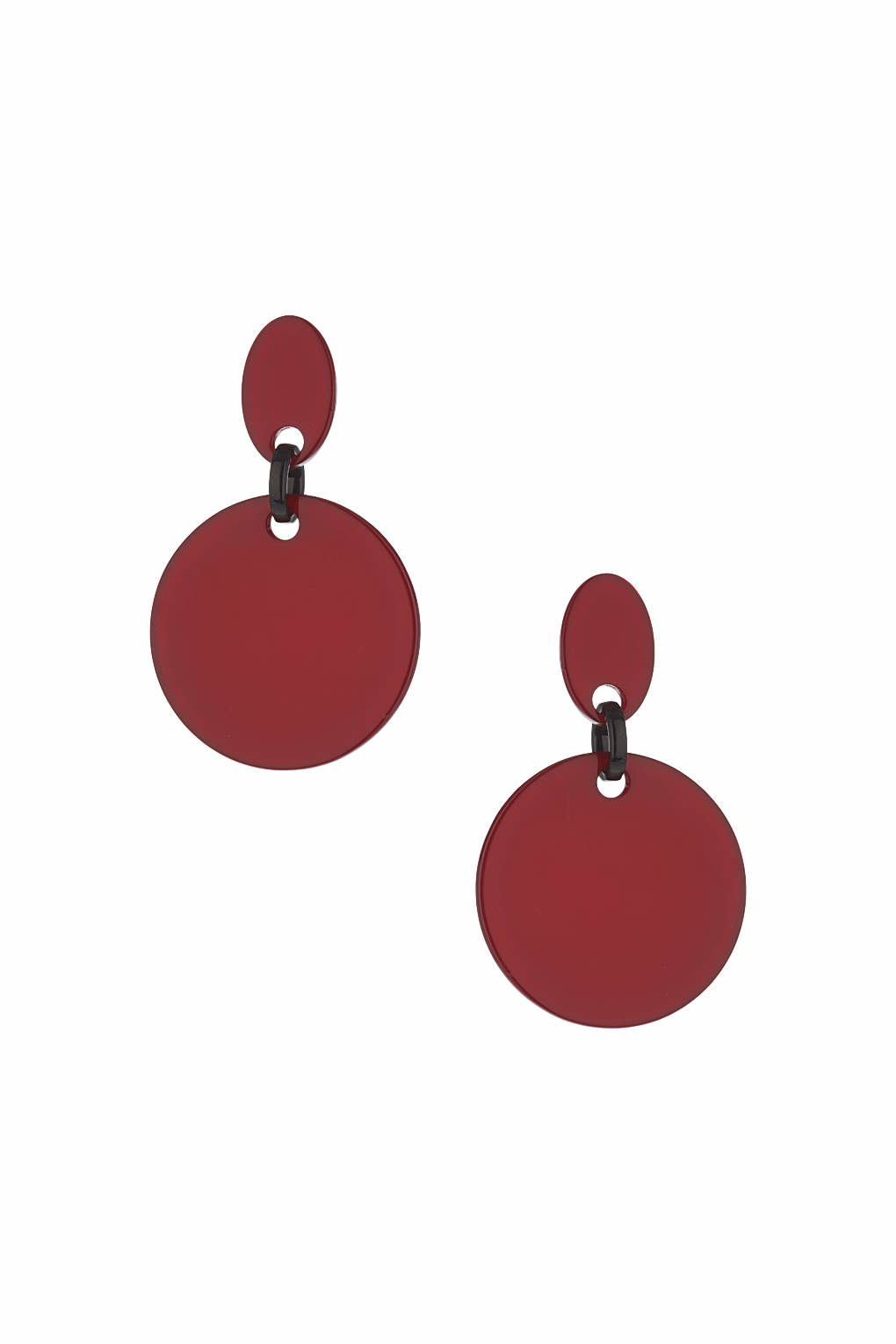 Lyst Top Plastic Drop Earrings In Red Gallery