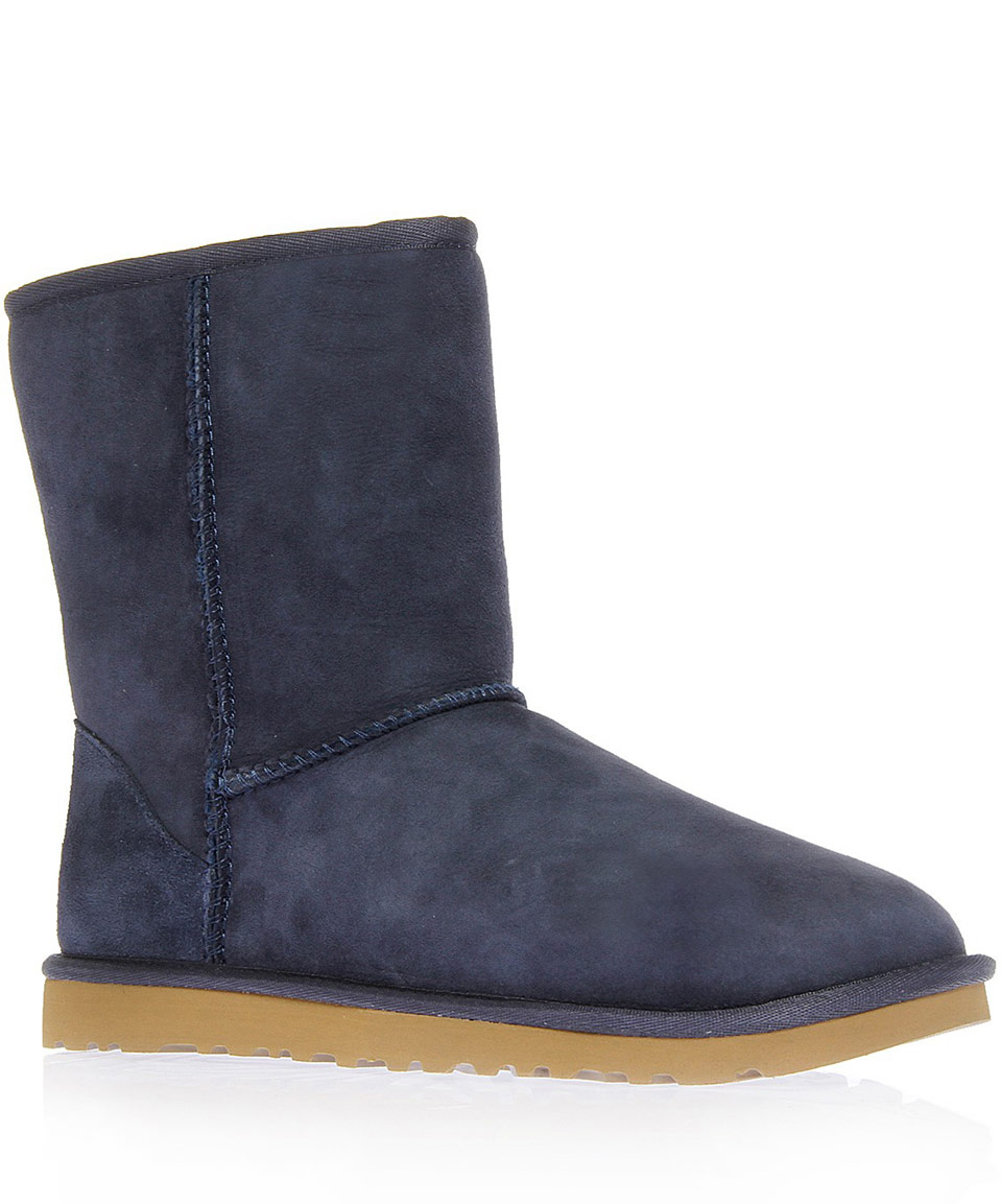 Ugg Navy Classic Short Sheepskin Boots In Blue | Lyst