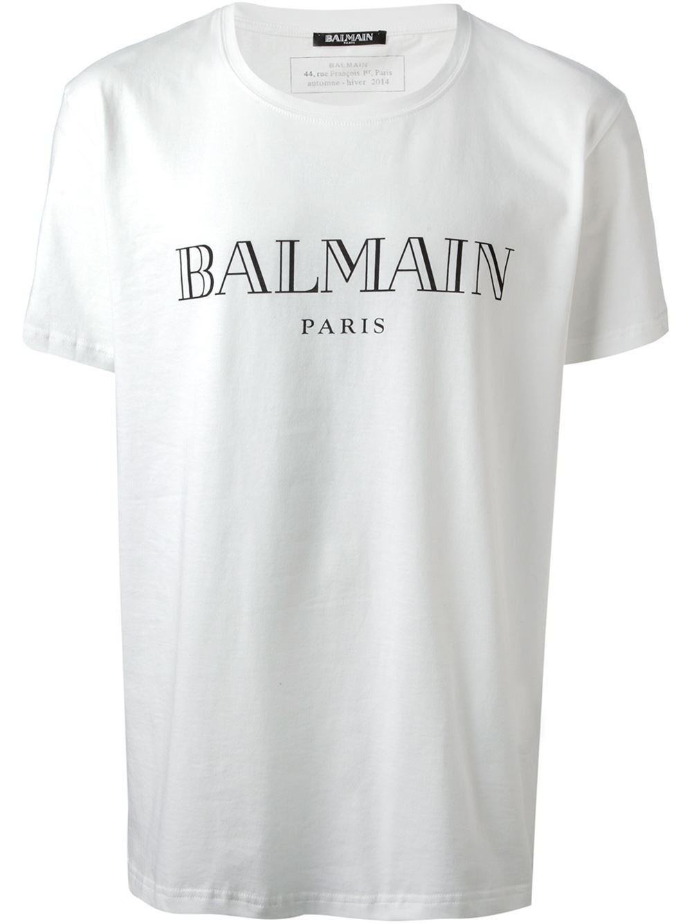 Balmain Logo Print T-shirt in White for Men | Lyst