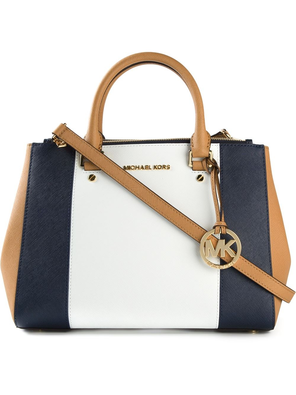 Lyst Michael Kors Sutton Medium Centre Stripe Bag Gallery