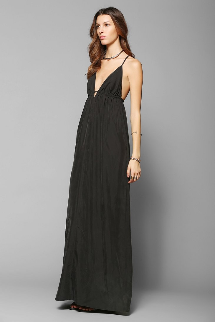 Lyst - Silence + Noise Silence + Noise Triangle-Top Maxi Slip Dress in ...