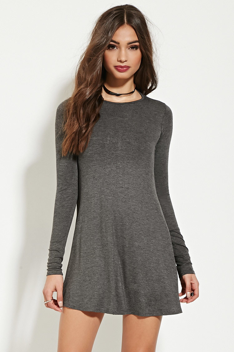 Lyst Forever 21 Mini Tshirt Dress in Gray