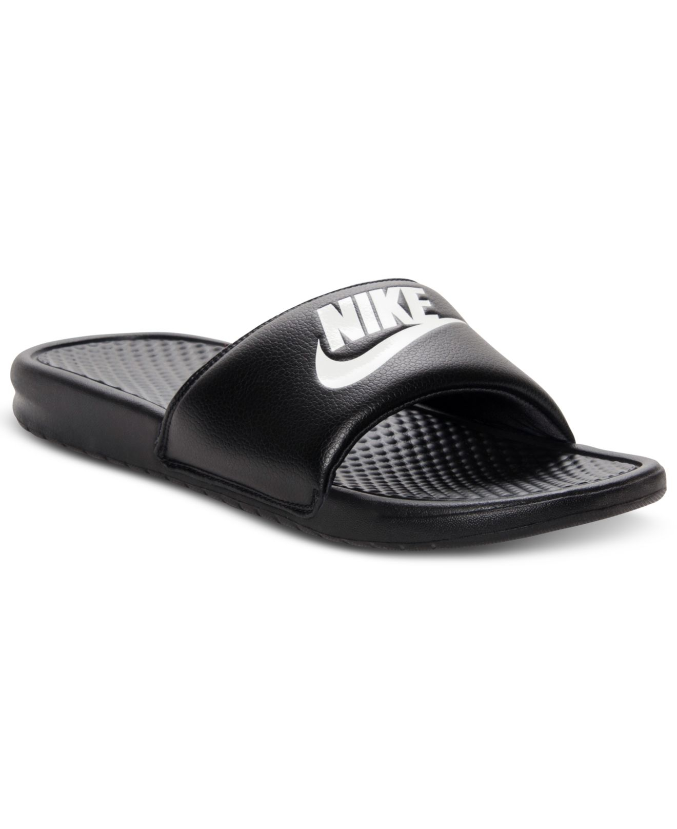 Nike Men's Benassi Just Do It Slide Sandals From Finish Line in Black ...