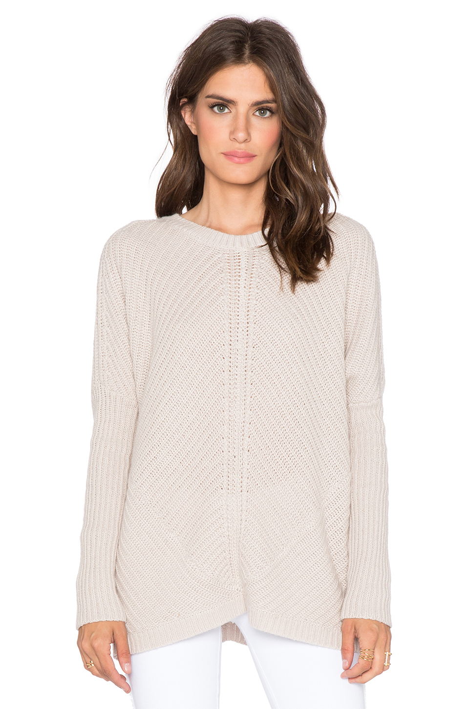 Lyst Velvet By Graham & Spencer Elke Cashmere Blend Sweater in Natural