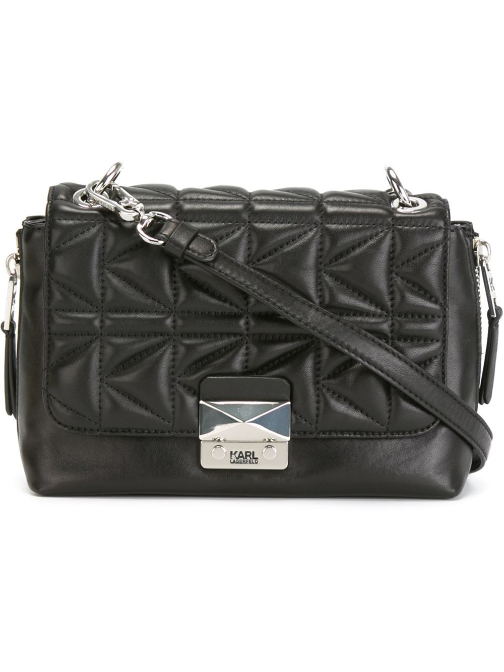 Lyst - Karl Lagerfeld Quilted Crossbody Bag in Black