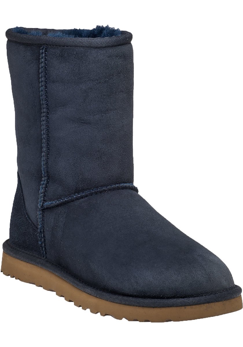 Lyst - Ugg Classic Short Boot Navy Suede in Blue