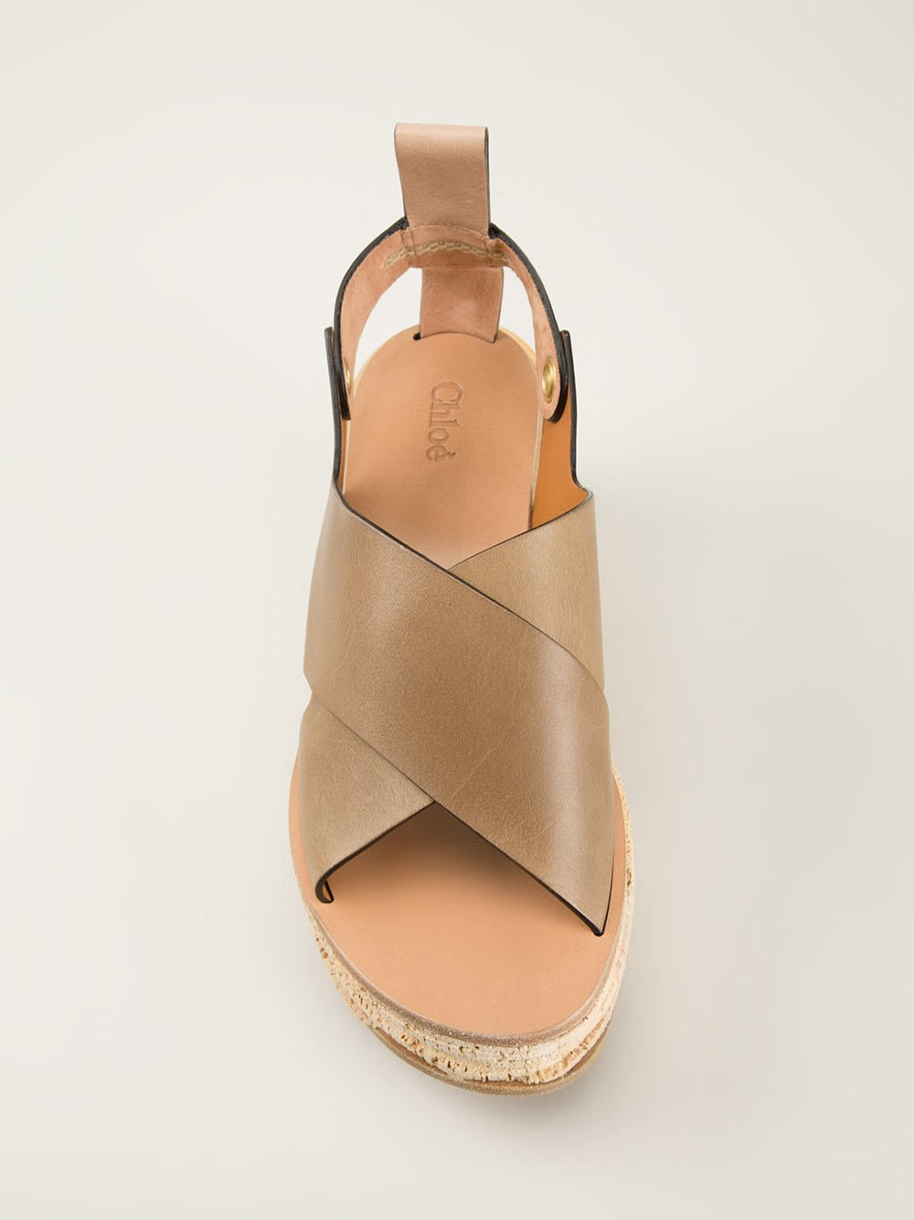 Chloé Camille Wedge Sandal in Brown - Lyst