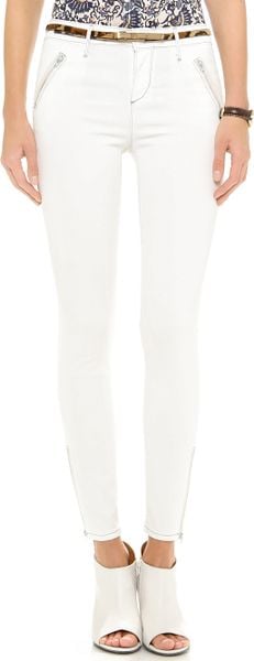 Habitual Amalia High Rise Zip Skinny Jeans in White (Chalk) | Lyst