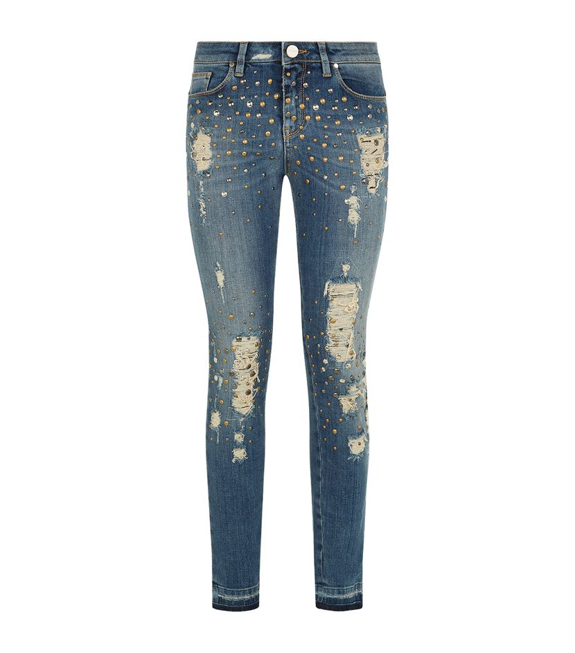 pinko none candy studded skinny jeans blue product 1 294589168 normal