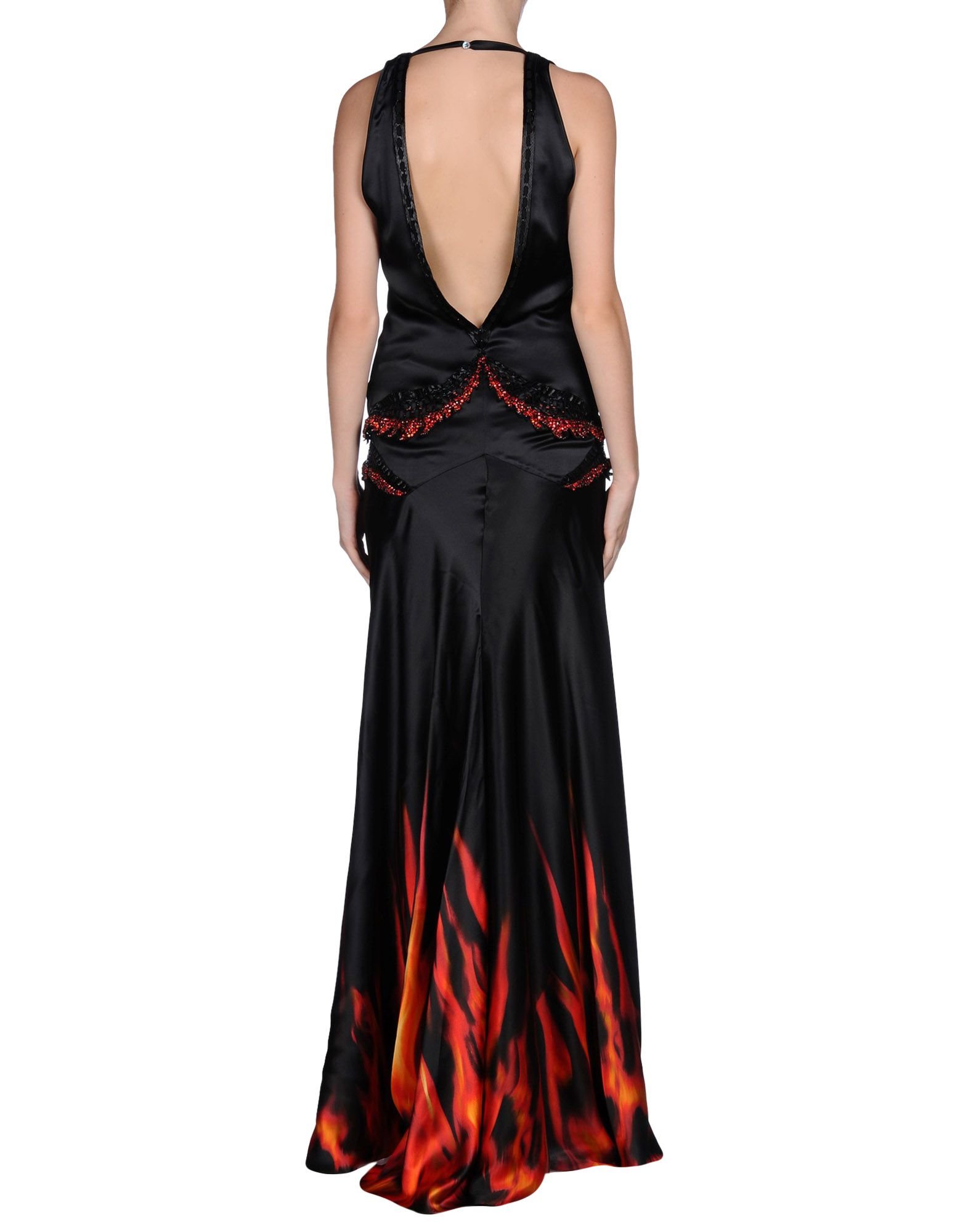 Roberto cavalli Long Dress in Red (Black) | Lyst