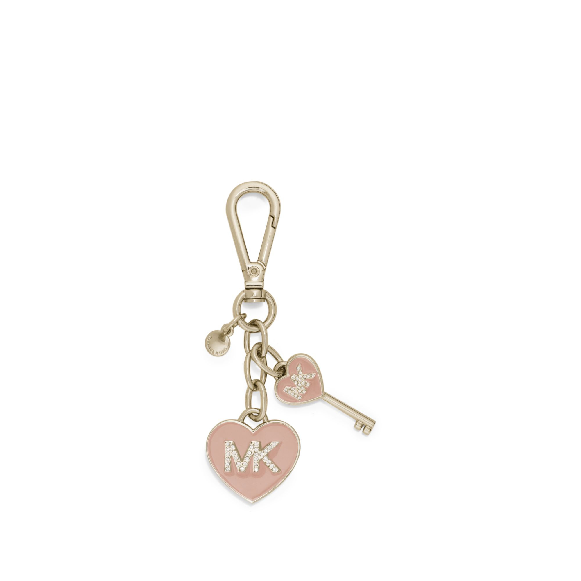 Michael kors Logo Heart Keychain in Pink (BALLET) | Lyst