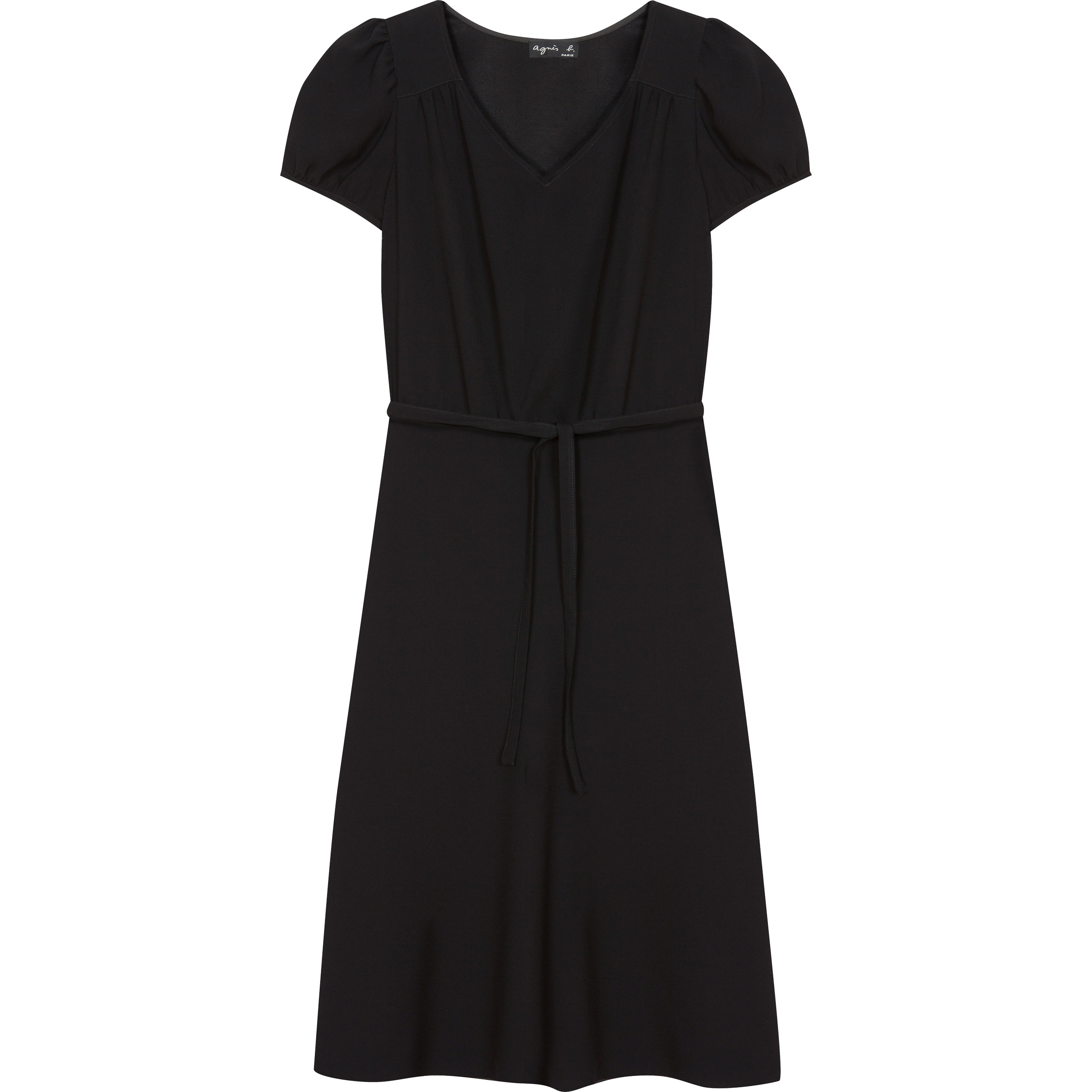 Lyst - Agnès B. Black Dress Pommier in Black