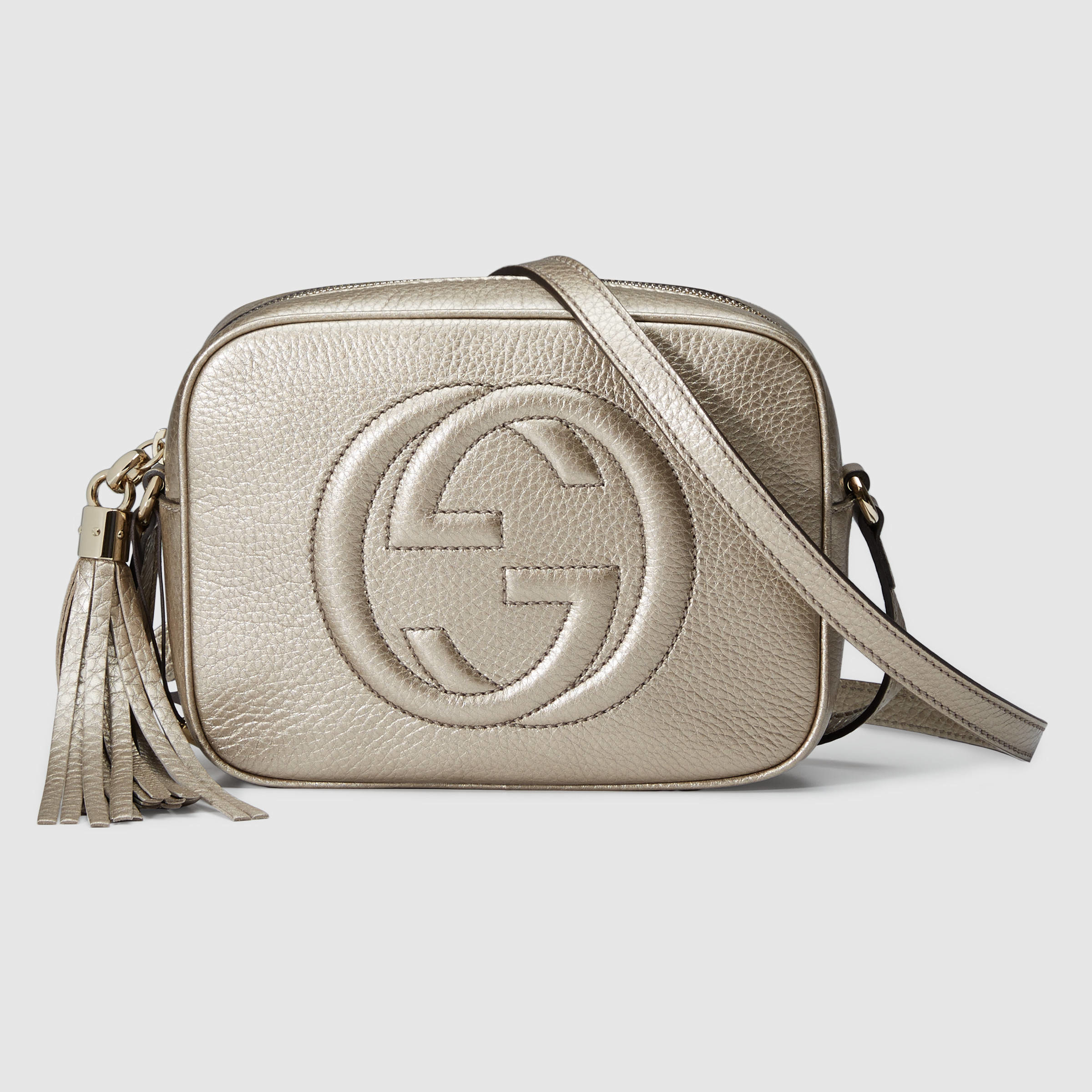 Gucci Soho Metallic Leather Disco Bag in Gold (metallic leather) | Lyst