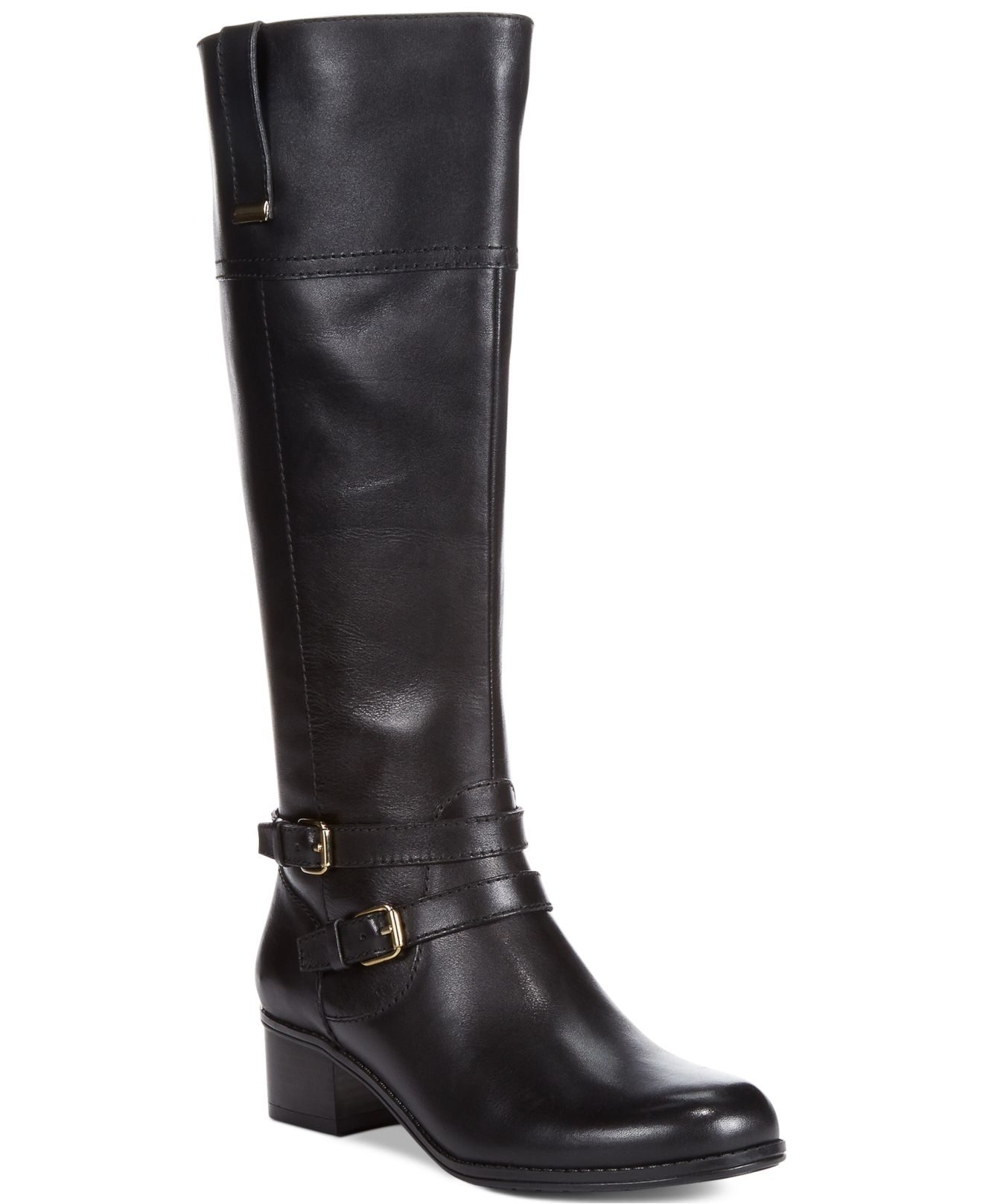 Bandolino Carlotta Wide Calf Riding Boots - A Macy&#39;S Exclusive in Black | Lyst