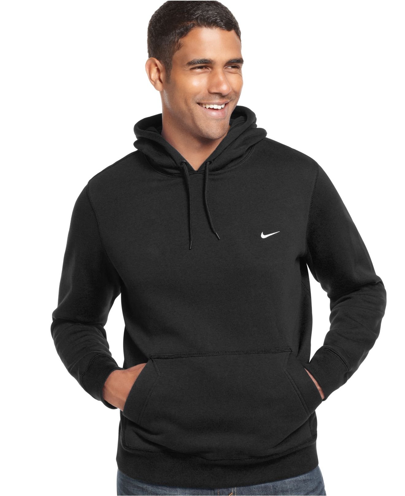 Nike Men's Classic Fleece Hoodie in Black for Men | Lyst
