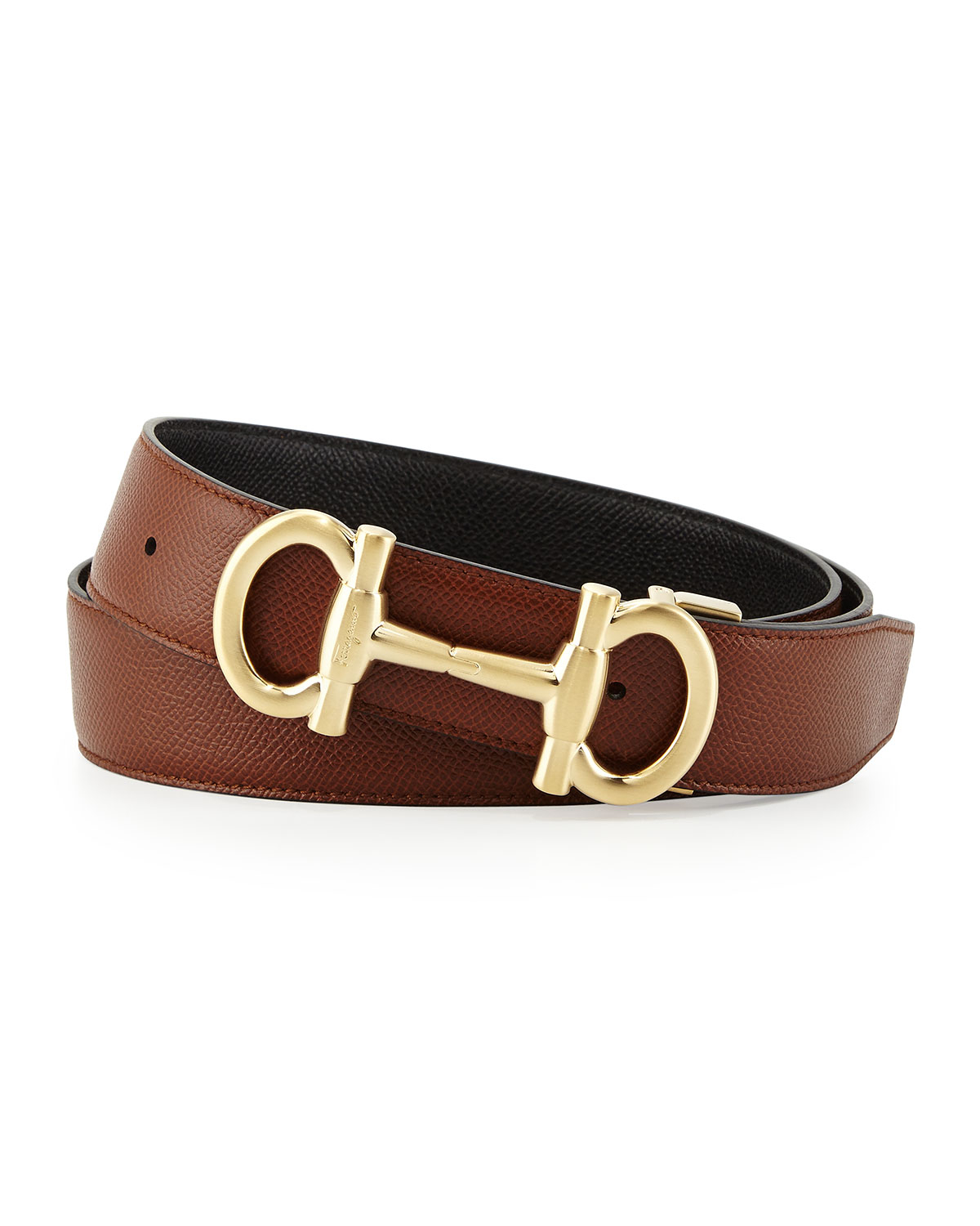 Lyst - Ferragamo Parigi Reversible Leather Belt in Black