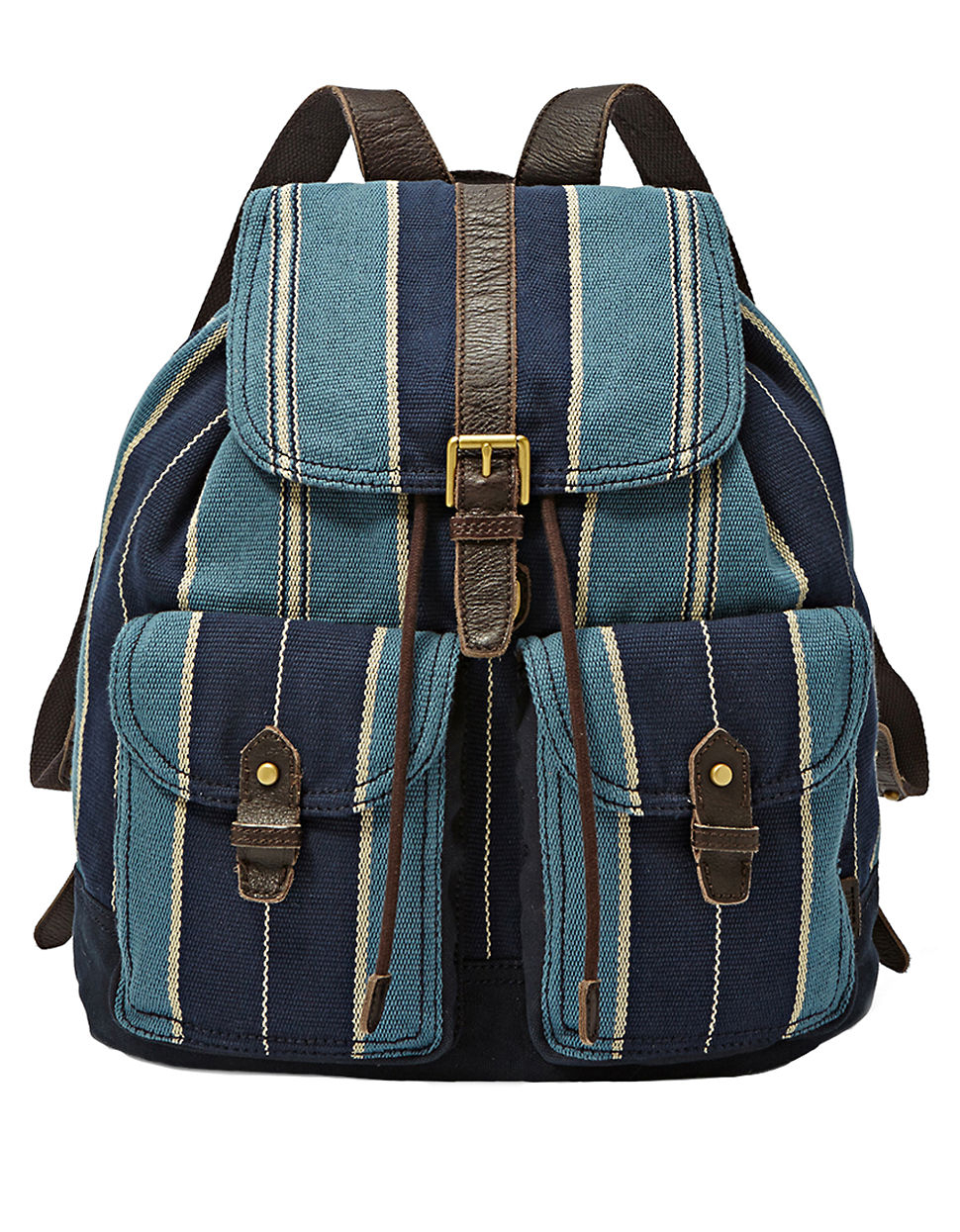 Lyst - Fossil Estate Striped Canvas Backpack in Blue for Men