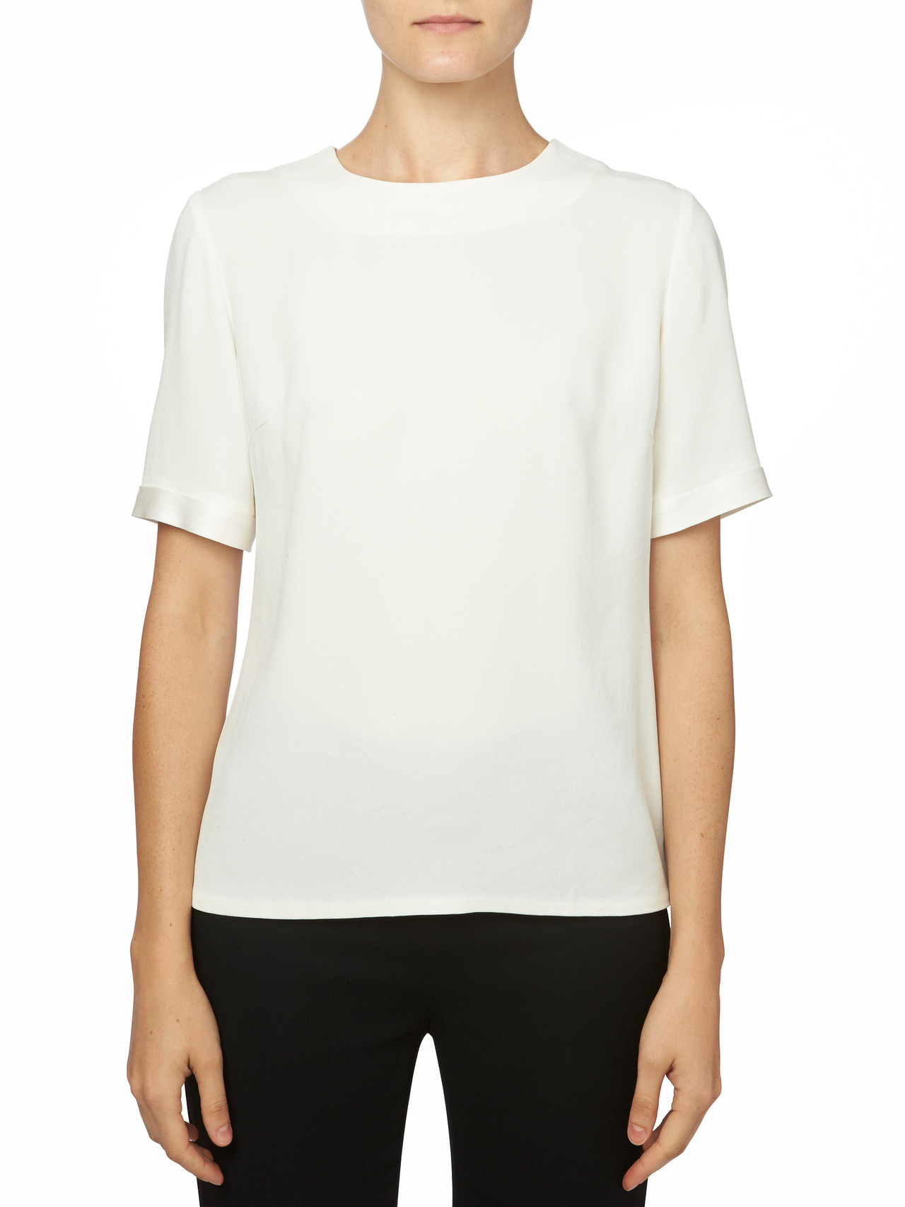 Maiyet Short Sleeve Crewneck Cuff Tee in White (White ) | Lyst