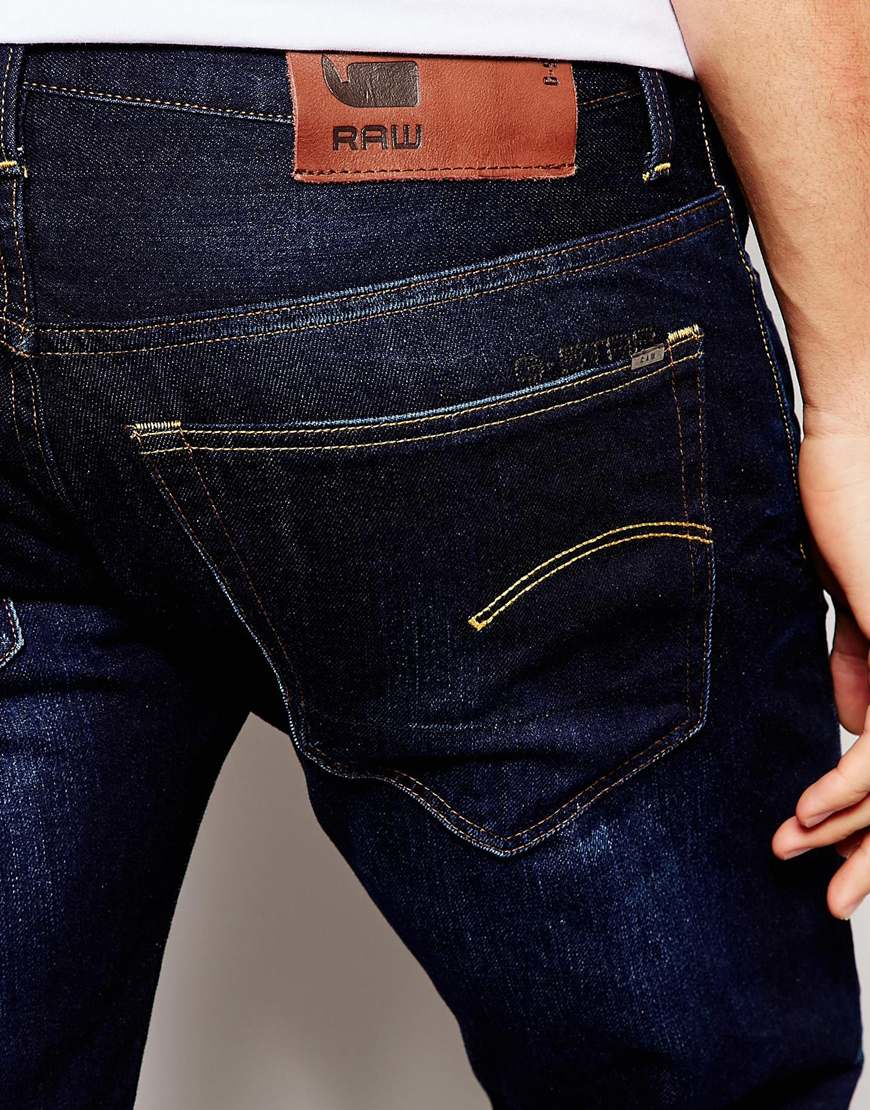 Lyst - G-Star Raw Jeans 3301 Tapered Fit Visor Stretch Denim Dark Aged ...