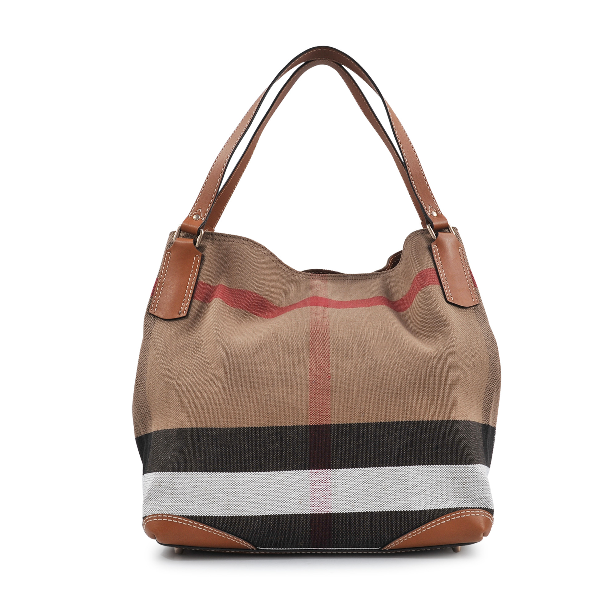 Burberry Sm Maidstone Brit Canvas Bag in Brown | Lyst