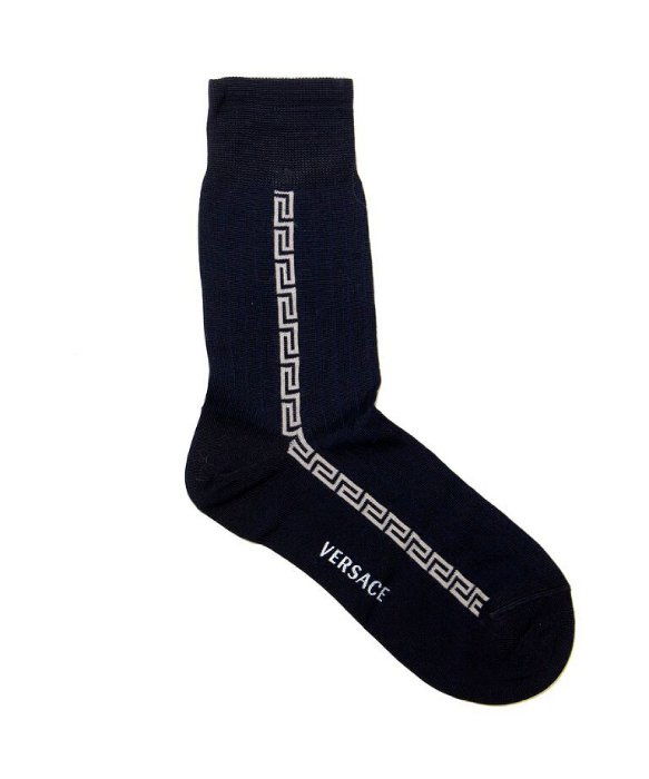 Versace Mediumlength Sock With Rectangle Stripes in Black for Men Lyst